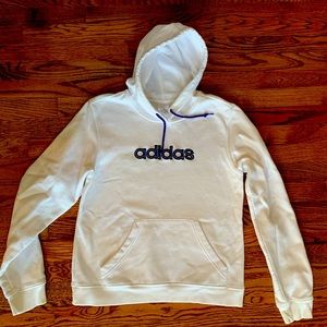 Like New - Adidas White Hoodie Seeatshirt